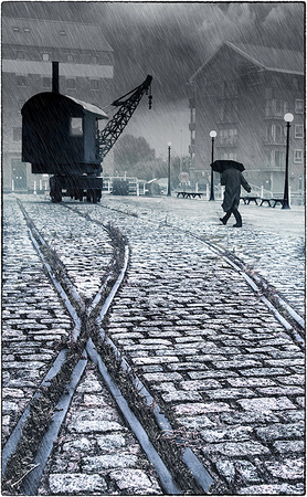 Braving the Rain, Gloucester Docks